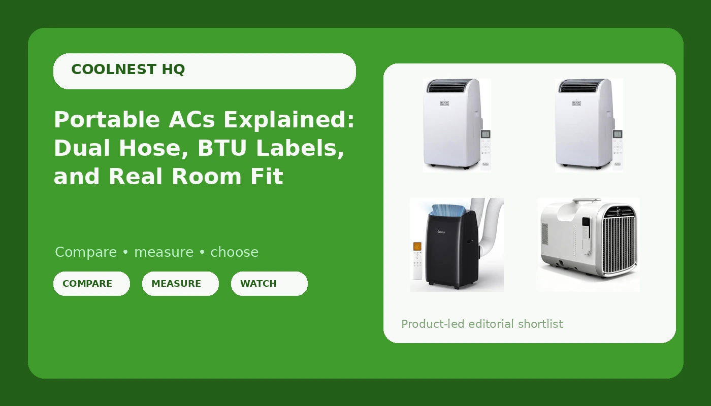 Portable ACs Explained: Dual Hose, BTU Labels, and Real Room Fit