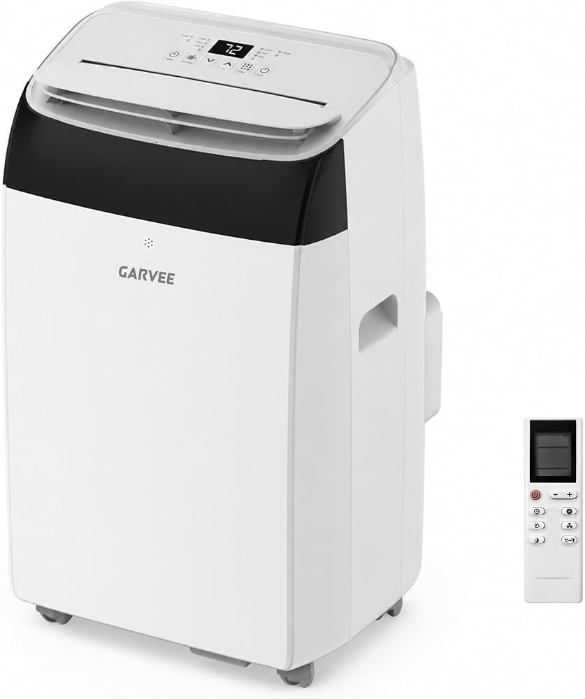 Garvee 3-in-1 Portable Air Conditioner, 14000 BTU (10200 BTU SACC) AC Unit | with Energy Saving Cools 750 Sq. Ft, Window Kit & Remote, Dehumidifier & Fan for Bedroom, Living Room, Home Office